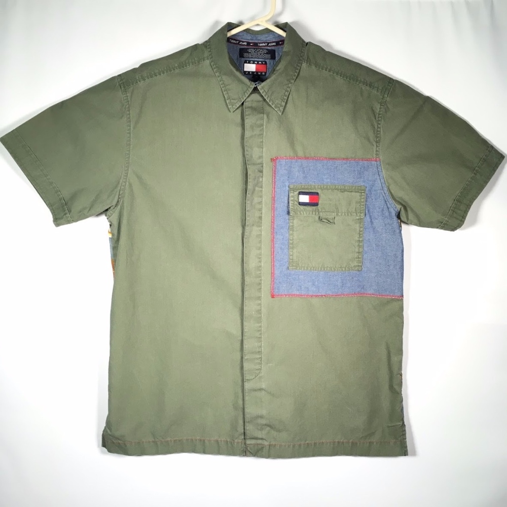 Tommy Jeans Hilfiger Green S/S Button Taxi Truck
